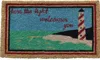 Hivvago 18" X 30" Brown Coir Lighthouse Here The Light Welcomes You Outdoor Door Mat In Multi