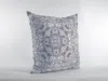 Hivvago 16" Yellow Gray Boho Ornate Zippered Suede Throw Pillow In Multi