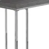 Hivvago 18.25" X 10.25" X 25.25" Grey Particle Board Metal Accent Table In Gray