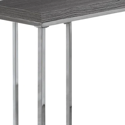 Hivvago 18.25" X 10.25" X 25.25" Grey Particle Board Metal Accent Table In Gray
