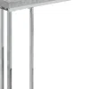 Hivvago 18.25" X 10.25" X 25.25" Grey Particle Board Metal Accent Table In Gray