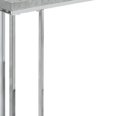Hivvago 18.25" X 10.25" X 25.25" Grey Particle Board Metal Accent Table In Gray
