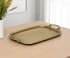 Hivvago 19" Antiqued Gold Cast Iron Handmade Vanity Tray In Gold