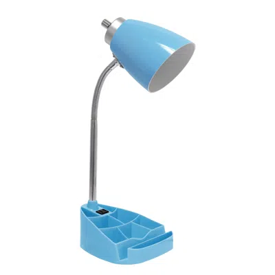 Hivvago 19" Blue Swing Arm Table Lamp