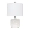 Hivvago 19" Off White Novelty Table Lamp With White Drum Shade In White
