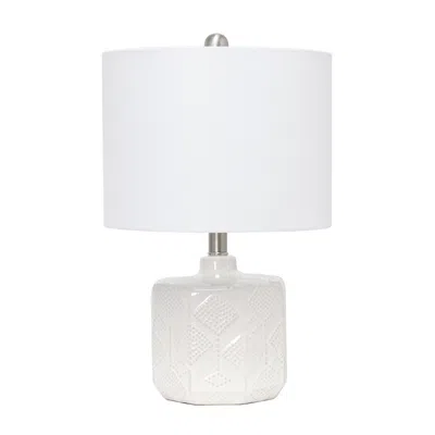 Hivvago 19" Off White Novelty Table Lamp With White Drum Shade