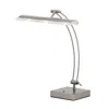 Hivvago 19" Silver Metal Bankers Lamp In Neutral