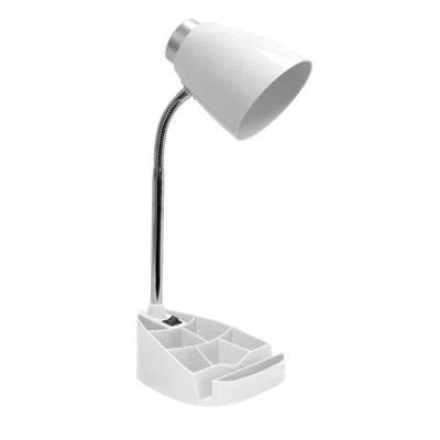 Hivvago 19" White Swing Arm Table Lamp