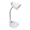 Hivvago 19" White Swing Arm Table Lamp In White