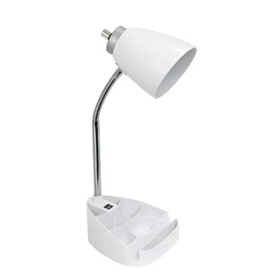 Hivvago 19" White Usb Table Lamp