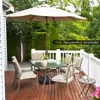 Hivvago 19.5 Inch Fillable Round Umbrella Base Stand For Yard Garden Poolside-black