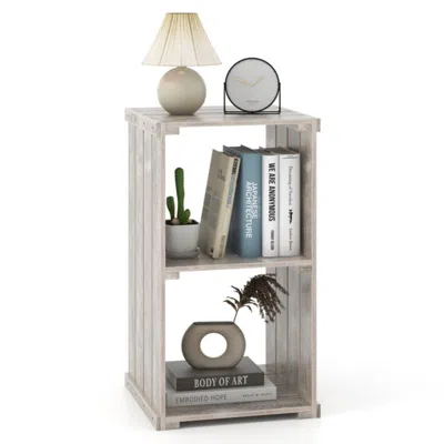 Hivvago 2-cube Storage Shelf With Open Back And 3-tier Shelf In Neutral