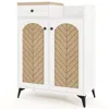 Hivvago 2-door Shoe Rack Organizer With Drawer And 6 Removable Shelves