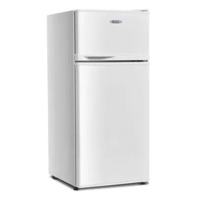 Hivvago 2 Doors Cold-rolled Sheet Compact Refrigerator-white