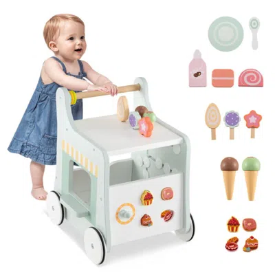 Hivvago 2-in-1 Baby Walker With Storage And Ice Creams For 1+ Years Old