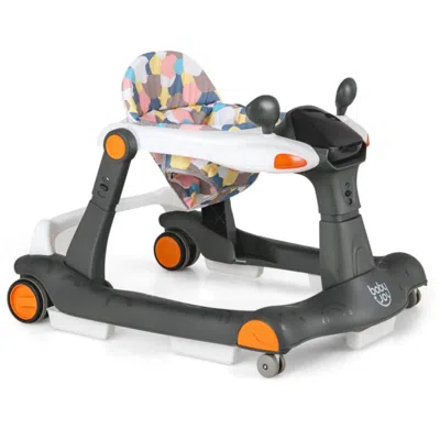 Hivvago 2-in-1 Foldable Activity Push Walker With Adjustable Height-black