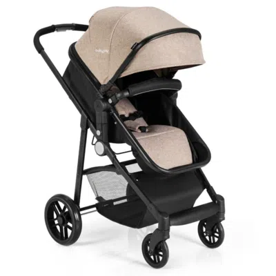 Hivvago 2-in-1 Foldable Pushchair Newborn Infant Baby Stroller-black