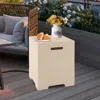 Hivvago 2-in-1 Gas Tank Holder Side Table With Protective Cover