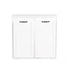 Hivvago 2 In 1 Laundry Cabinet With Removable Liner Bags In White