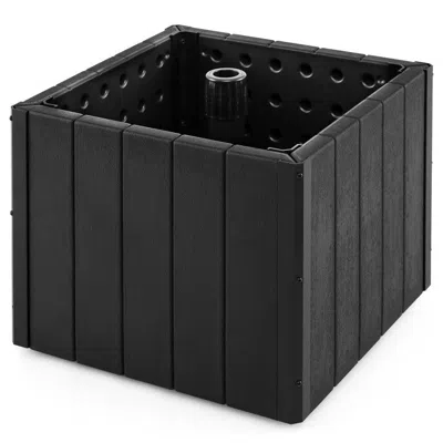 Hivvago 2-in-1 Outdoor Umbrella Base Planter Patio Umbrella Stand With Flower Box