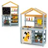 Hivvago 2 In 1 Wooden Mud Kitchen With Removable Water Box And Storage Bag-gray
