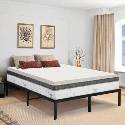 Hivvago 2-inch Thick Plush High Density Foam Mattress Topper Pad - Medium Firm In White