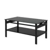 Hivvago 2 Layers Modern Designed Lifting Top Tempered Glass Coffee Table - Black In Black