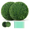 Hivvago 2 Pack 20 Inch Artificial Boxwood Topiary Balls - Uv-resistant Faux Greenery For Outdoor & Indoor Ga In Green