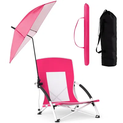Hivvago 2 Pack Beach Umbrella Chair For Adults With Adjustable Parasol In Multi