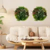 Hivvago 2 Pack Square Framed Artificial Foliage Wall Art