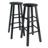 Hivvago 2-pc Bar Stool Set Black