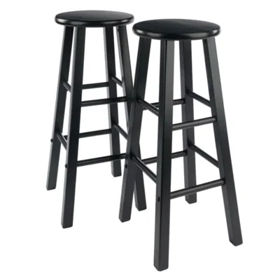 Hivvago 2-pc Bar Stool Set Black