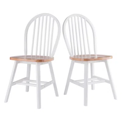 Hivvago 2-pc Chair Set Natural And White