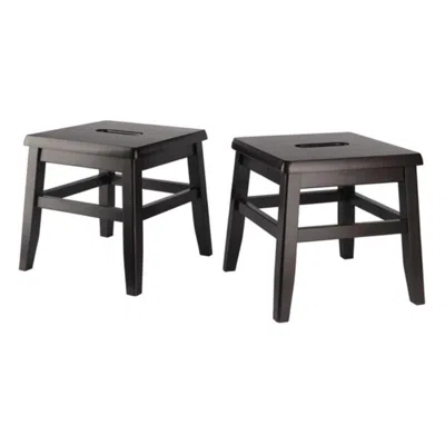 Hivvago 2-pc Conductor Stool Set Coffee In Black