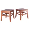 Hivvago 2-pc Conductor Stool Set Teak