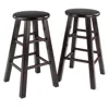 Hivvago 2-pc Counter Stool Set Espresso