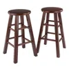 Hivvago 2-pc Counter Stool Set Walnut