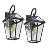 Hivvago 2 Pcs Modern Wall Lamp - Black