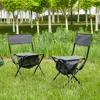 Hivvago 2 Pcs/set Portable Folding Outdoor Camping Chair With Storage Bag - Gray