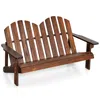 Hivvago 2 Person Adirondack Chair With High Backrest