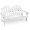 Hivvago 2 Person Adirondack Chair With High Backrest-white