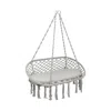 Hivvago 2 Person Hanging Hammock Chair With Cushion Macrame Swing-gray