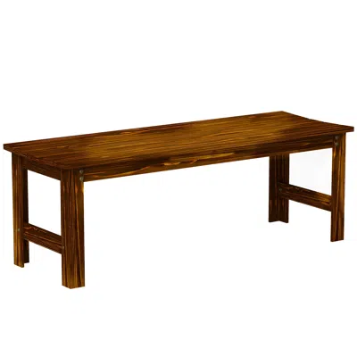 Hivvago 2-person Wooden Garden Bench For Patio In Brown