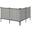 Hivvago 2 Piece 80 X 51 Inch Vinyl Picket Fence For Garden-black