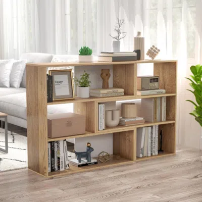 Hivvago 2-piece Separable Bookshelf Floor Standing Corner Display Storage