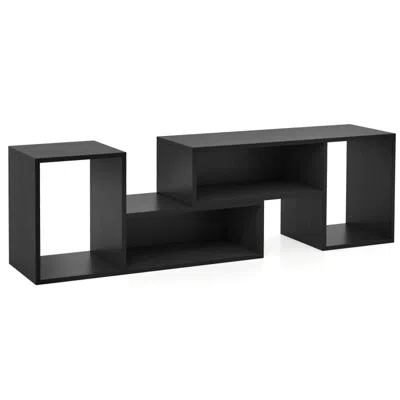 Hivvago 2 Pieces Adjustable Tv Stand For Tvs Up To 55 Inch With Storage Cubes