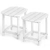Hivvago 2-pieces18 Inches Adirondack Outdoor Side Table For Patio And Garden