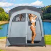Hivvago 2 Rooms Oversize Privacy Shower Tent With Removable Rain Fly And Inside Pocket-gray