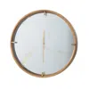 Hivvago 2" Round Gold Wood Analog Wall Clock In Gold