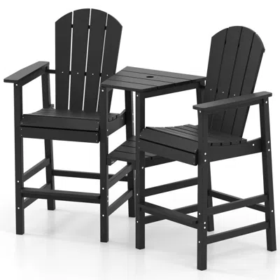 Hivvago 2-seat Adirondack Chair All-weather Adirondack Chair With Double Connecting Tray
